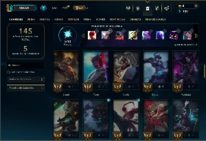 Esmeralda 1 com 65 Champs e 17 Skins +5 Vitoriosas - League of Legends LOL