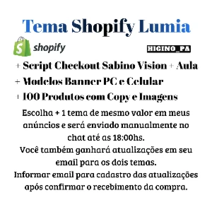 Tema Shopify Lumia Multiuso + Atualizações e Brindes - Others