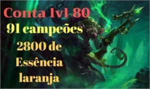 Conta lvl 80+2 skins ultimate+2800 de Essência laranja - League of Legends LOL