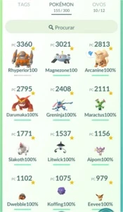 CONTA POKEMON GO LV 32 COM 12 POKEMON IV 100% + 3 POKE SHINY - Pokémon