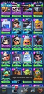 Conta Clash Royale Rei Lvl 13 quase 14 200k Gold 2k500 gemas