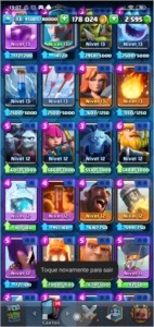Conta Clash Royale Rei Lvl 13 quase 14 200k Gold 2k500 gemas