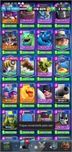 Conta Clash Royale Rei Lvl 13 quase 14 200k Gold 2k500 gemas