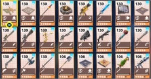 Fortnite Salve o Mundo - Armas