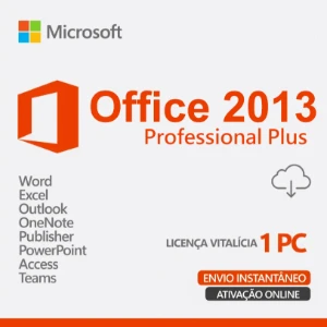 Microsoft Office 2013 Chave Ativação Vitalícia - Softwares e Licenças