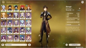 Genshin acc - AR55 Ganyu+Zhongli+Tartaglia+Diluc+Mona+Venti - Genshin Impact