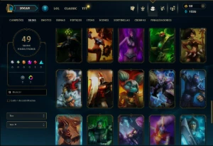 Bronze 2 com 70 Champs e 49 Skins ( MONO ADC ) - League of Legends LOL