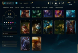 Bronze 2 com 70 Champs e 49 Skins ( MONO ADC ) - League of Legends LOL