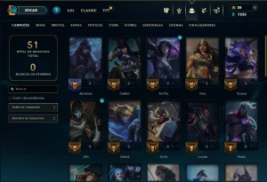 Bronze 2 com 70 Champs e 49 Skins ( MONO ADC ) - League of Legends LOL