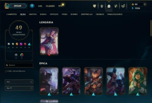 Bronze 2 com 70 Champs e 49 Skins ( MONO ADC ) - League of Legends LOL