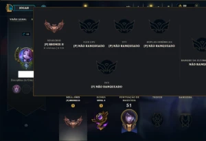 Bronze 2 com 70 Champs e 49 Skins ( MONO ADC ) - League of Legends LOL