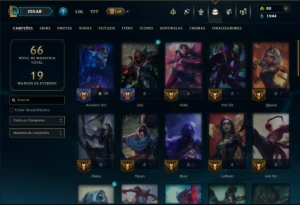 Prata 2 com 50 Champs e 15 Skins - League of Legends LOL