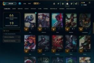 Prata 2 com 50 Champs e 15 Skins - League of Legends LOL