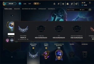 Prata 2 com 50 Champs e 15 Skins - League of Legends LOL