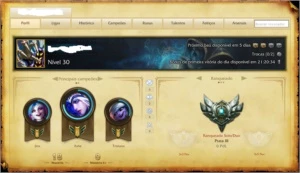 Vendo conta Prata 3 / 24 campeao / 4 Skin - League of Legends LOL