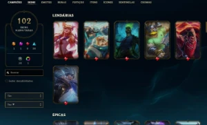 Conta lol prata 4 + 102 skins + lux elementarista - League of Legends