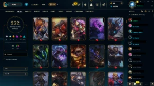 Conta LoL, Nível 582, Esmeralda 4, 233 skins, Todos os camps - League of Legends
