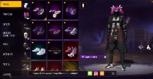 barbinha, +600 peitoral, coelhão, nivel 70 calça jazz - Free Fire
