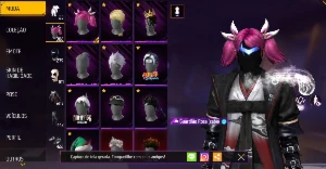 barbinha, +600 peitoral, coelhão, nivel 70 calça jazz - Free Fire