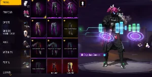 barbinha, +600 peitoral, coelhão, nivel 70 calça jazz - Free Fire