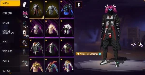 barbinha, +600 peitoral, coelhão, nivel 70 calça jazz - Free Fire