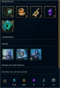Conta League of Legends GOLD 1 - 75pts LOL