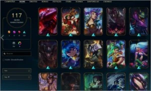CONTA+R$700 SKIN+VALORANT C/ SKINS DRAGÃO E ONI - League of Legends LOL