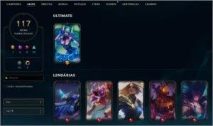 CONTA+R$700 SKIN+VALORANT C/ SKINS DRAGÃO E ONI - League of Legends LOL