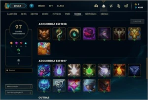 Conta ouro 3 com 37 skins e 73 champs - League of Legends LOL