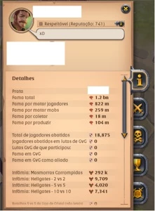 Conta com muita fama pvp, 2 coletas t8, espec craft HCE - Albion Online
