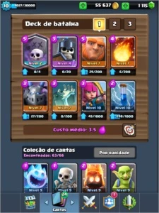 Conta nível 10 na arena lendaria 1300 gemas e 9 lendárias - Clash Royale