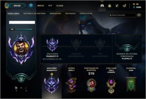 Conta diamante 4 com 50 skins e 80 champs - League of Legends LOL