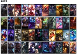Conta Unranked com TODOS os champs e 216 Skins - League of Legends LOL