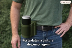 Caneca Porta Lata Tatica Verde Monster - Artesanato e Personalizados