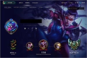 CONTA PLATINA 3 /2018 - League of Legends LOL
