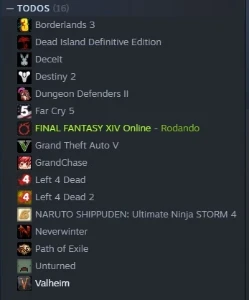 Conta steam, Final Fantasy xiv