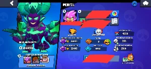 Conta de brawl stars com 33k de trofeus