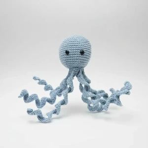 Polvo Newborn Azul Amigurumi - Artesanato e Personalizados