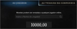 Venda de 1k de gold no New World - Server Hubur