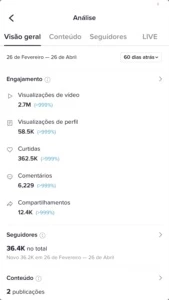Conta Tik Tok 36 K - Redes Sociais