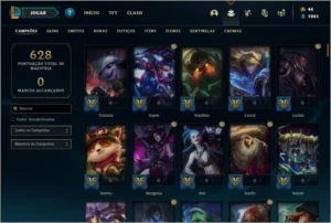 Conta ouro 2 com 145 champs e 97 skins ( MAIN ADC ) - League of Legends LOL