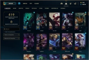Conta platina 2 com 116 skins, 135 champs ( 6 vitoriosas ) - League of Legends LOL