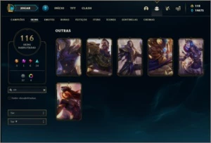 Conta platina 2 com 116 skins, 135 champs ( 6 vitoriosas ) - League of Legends LOL