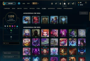 Bronze 4 com TODOS os Champs e 35 Skins - League of Legends LOL
