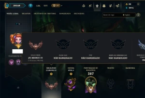 Bronze 4 com TODOS os Champs e 35 Skins - League of Legends LOL