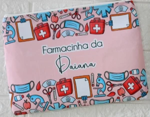 Kit 10 Necessaires Farmacinha Personalizadas 18 x 14 cm - Artesanato e Personalizados