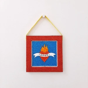 Enfeite Sagrado Coração Brilhante - Artesanato e Personalizados