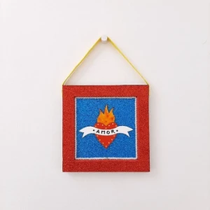 Enfeite Sagrado Coração Brilhante - Artesanato e Personalizados