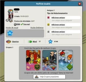 CONTA HABBO COM EFEITO TOTEM E COFRE LIBERADO