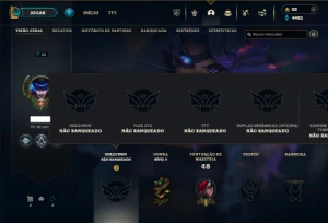 Unranked com 31 Champs e 5 Skins + 2 Fragmentos - League of Legends LOL
